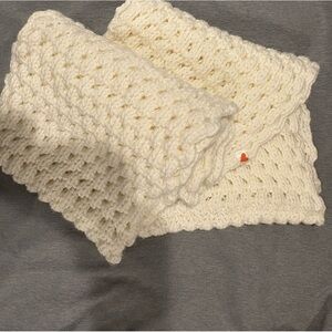 Elegant Cream Knit Infinity Scarf